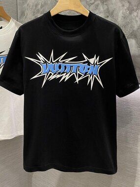 Y2K Cyber Graphic Typography Tee - Urban Streetwear Aesthetic Black T-shirt